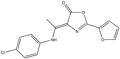 4-[1-(4-chloroanilino)ethylidene]-2-(2-furyl)-1,3-oxazol-5(4H)-one Structure