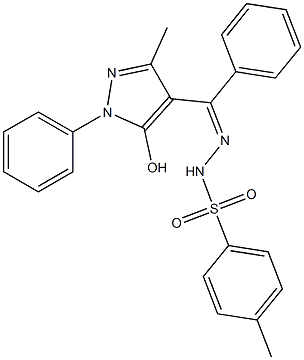 N'-[(5-hydroxy-3-methyl-1-phenyl-1H-pyrazol-4-yl)(phenyl)methylene]-4-methylbenzenesulfonohydrazide Structure