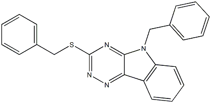 benzyl 5-benzyl-5H-[1,2,4]triazino[5,6-b]indol-3-yl sulfide Structure