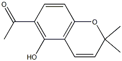 1-(5-hydroxy-2,2-dimethyl-2H-chromen-6-yl)ethanone 구조식 이미지