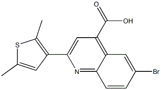 6-bromo-2-(2,5-dimethyl-3-thienyl)-4-quinolinecarboxylic acid 구조식 이미지