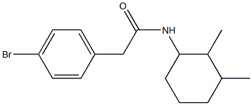 2-(4-bromophenyl)-N-(2,3-dimethylcyclohexyl)acetamide Structure