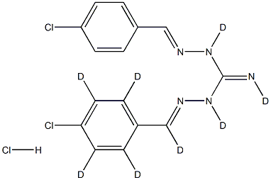 1,3-Bis[(4-chlorobenzylidene)amino]guanidine-d8  monohydrochloride Structure