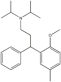 2-Methaoxy-5-methyl-N,N-Bis(1-methylethyl)-gamma-phenylbenzenepropanamine. 구조식 이미지