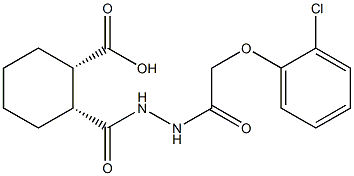 (1S,2R)-2-({2-[2-(2-chlorophenoxy)acetyl]hydrazino}carbonyl)cyclohexanecarboxylic acid Structure