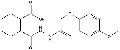 (1S,2R)-2-({2-[2-(4-methoxyphenoxy)acetyl]hydrazino}carbonyl)cyclohexanecarboxylic acid 구조식 이미지