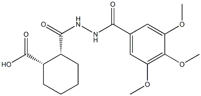 (1S,2R)-2-{[2-(3,4,5-trimethoxybenzoyl)hydrazino]carbonyl}cyclohexanecarboxylic acid Structure