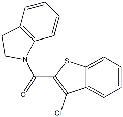 (3-chloro-1-benzothiophen-2-yl)(2,3-dihydro-1H-indol-1-yl)methanone 구조식 이미지