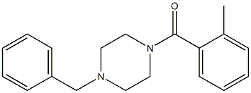 (4-benzyl-1-piperazinyl)(2-methylphenyl)methanone Structure