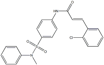 (E)-3-(2-chlorophenyl)-N-{4-[(methylanilino)sulfonyl]phenyl}-2-propenamide 구조식 이미지