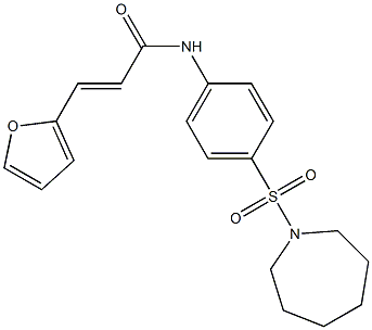 (E)-N-[4-(1-azepanylsulfonyl)phenyl]-3-(2-furyl)-2-propenamide Structure