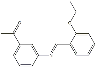 1-(3-{[(E)-(2-ethoxyphenyl)methylidene]amino}phenyl)-1-ethanone Structure