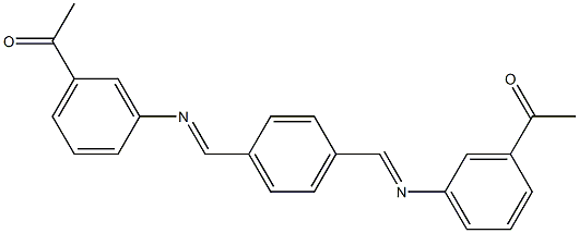 1-(3-{[(E)-(4-{[(3-acetylphenyl)imino]methyl}phenyl)methylidene]amino}phenyl)-1-ethanone Structure