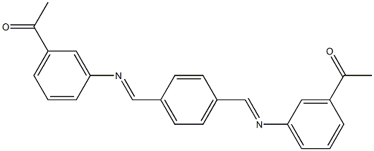 1-(3-{[(E)-(4-{[(3-acetylphenyl)imino]methyl}phenyl)methylidene]amino}phenyl)-1-ethanone 구조식 이미지