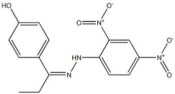 1-(4-hydroxyphenyl)-1-propanone N-(2,4-dinitrophenyl)hydrazone 구조식 이미지