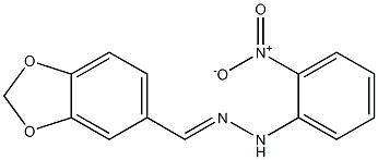 1,3-benzodioxole-5-carbaldehyde N-(2-nitrophenyl)hydrazone Structure