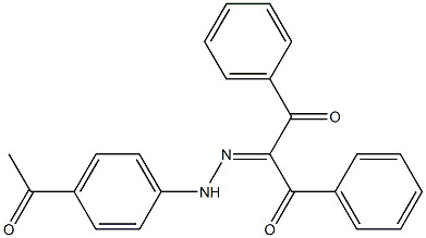 1,3-diphenyl-1,2,3-propanetrione 2-[N-(4-acetylphenyl)hydrazone] Structure