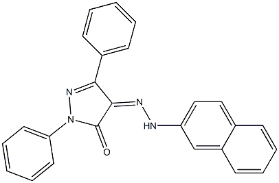 1,3-diphenyl-1H-pyrazole-4,5-dione 4-[N-(2-naphthyl)hydrazone] 구조식 이미지