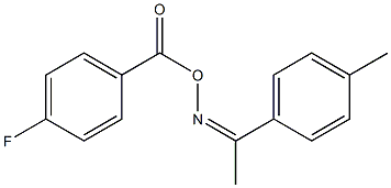 N-[(4-fluorobenzoyl)oxy]-N-[(Z)-1-(4-methylphenyl)ethylidene]amine 구조식 이미지