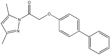 2-([1,1'-biphenyl]-4-yloxy)-1-(3,5-dimethyl-1H-pyrazol-1-yl)-1-ethanone Structure