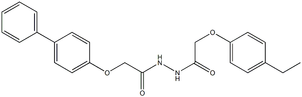 2-([1,1'-biphenyl]-4-yloxy)-N'-[2-(4-ethylphenoxy)acetyl]acetohydrazide Structure