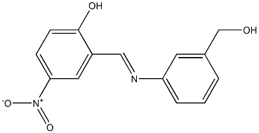 2-({[3-(hydroxymethyl)phenyl]imino}methyl)-4-nitrophenol 구조식 이미지