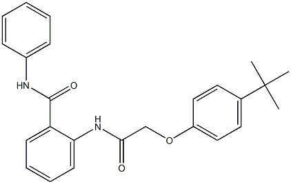 2-({2-[4-(tert-butyl)phenoxy]acetyl}amino)-N-phenylbenzamide 구조식 이미지