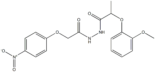 2-(2-methoxyphenoxy)-N'-[2-(4-nitrophenoxy)acetyl]propanohydrazide 구조식 이미지