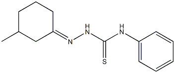 2-(3-methylcyclohexylidene)-N-phenyl-1-hydrazinecarbothioamide 구조식 이미지