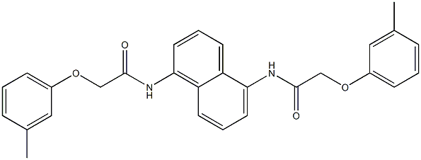 2-(3-methylphenoxy)-N-(5-{[2-(3-methylphenoxy)acetyl]amino}-1-naphthyl)acetamide 구조식 이미지