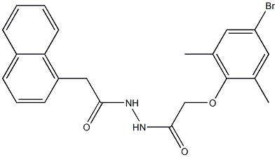 2-(4-bromo-2,6-dimethylphenoxy)-N'-[2-(1-naphthyl)acetyl]acetohydrazide Structure