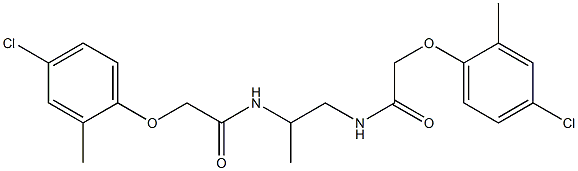2-(4-chloro-2-methylphenoxy)-N-(2-{[2-(4-chloro-2-methylphenoxy)acetyl]amino}-1-methylethyl)acetamide 구조식 이미지
