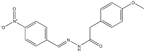 2-(4-methoxyphenyl)-N'-[(E)-(4-nitrophenyl)methylidene]acetohydrazide 구조식 이미지