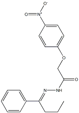 2-(4-nitrophenoxy)-N'-[(E)-1-phenylbutylidene]acetohydrazide Structure