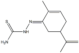 2-(5-isopropenyl-2-methyl-2-cyclohexen-1-ylidene)-1-hydrazinecarbothioamide 구조식 이미지