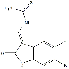 2-(6-bromo-5-methyl-2-oxo-1,2-dihydro-3H-indol-3-ylidene)-1-hydrazinecarbothioamide 구조식 이미지