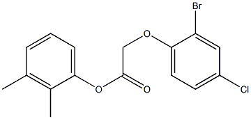 2,3-dimethylphenyl 2-(2-bromo-4-chlorophenoxy)acetate Structure