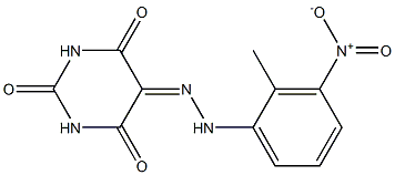 2,4,5,6(1H,3H)-pyrimidinetetrone 5-[N-(2-methyl-3-nitrophenyl)hydrazone] 구조식 이미지