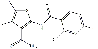 2-[(2,4-dichlorobenzoyl)amino]-4,5-dimethyl-3-thiophenecarboxamide Structure