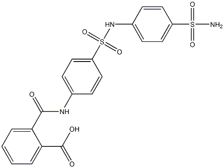 2-[(4-{[4-(aminosulfonyl)anilino]sulfonyl}anilino)carbonyl]benzoic acid 구조식 이미지