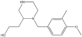 2-[1-(4-methoxy-3-methylbenzyl)-2-piperazinyl]-1-ethanol Structure