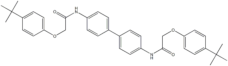 2-[4-(tert-butyl)phenoxy]-N-[4'-({2-[4-(tert-butyl)phenoxy]acetyl}amino)[1,1'-biphenyl]-4-yl]acetamide 구조식 이미지