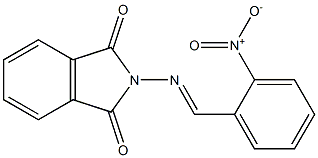 2-{[(E)-(2-nitrophenyl)methylidene]amino}-1H-isoindole-1,3(2H)-dione 구조식 이미지