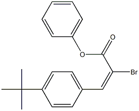 2-bromo-4-(tert-butyl)phenyl (E)-3-phenyl-2-propenoate 구조식 이미지