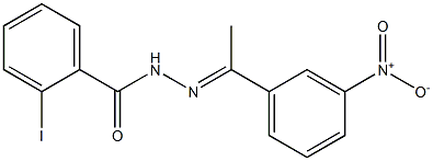 2-iodo-N'-[(E)-1-(3-nitrophenyl)ethylidene]benzohydrazide 구조식 이미지