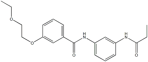 3-(2-ethoxyethoxy)-N-[3-(propionylamino)phenyl]benzamide 구조식 이미지