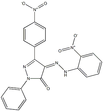 3-(4-nitrophenyl)-1-phenyl-1H-pyrazole-4,5-dione 4-[N-(2-nitrophenyl)hydrazone] 구조식 이미지