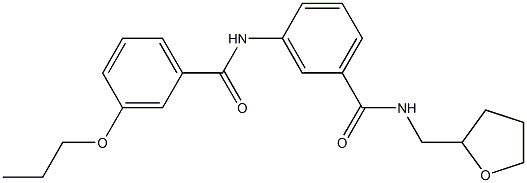 3-[(3-propoxybenzoyl)amino]-N-(tetrahydro-2-furanylmethyl)benzamide Structure