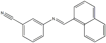 3-{[(E)-1-naphthylmethylidene]amino}benzonitrile Structure