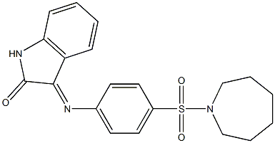 3-{[4-(1-azepanylsulfonyl)phenyl]imino}-1H-indol-2-one Structure